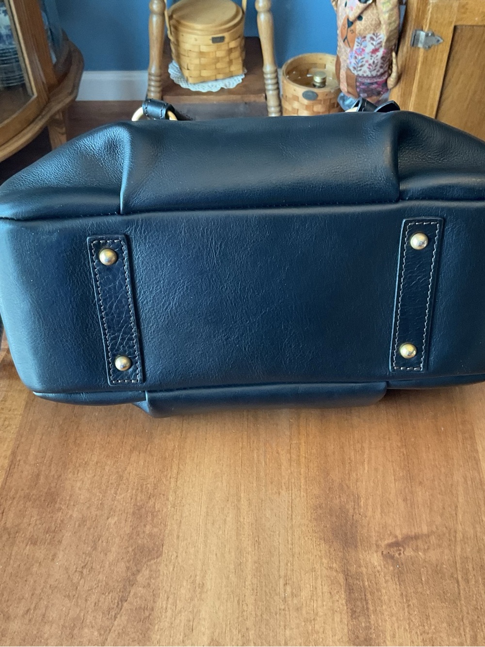 Dooney & Bourke Black Florentine Leather Mail Satchel with Wallet - Picture 12 of 16